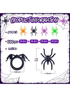 Max Fun 300Pcs Spider Rings Halloween Rings For Kids Party Favors 1.96’’ Plastic Spider Rings Bulk For Kids Costume Accessories Halloween Party Decorations Supplier  - Image 3