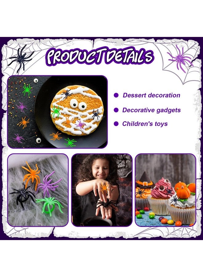 ماكس فن 300 قطعة حلقات العنكبوت حلقات الهالوين للأطفال هدايا الحفلات 1.96 بوصة حلقات العنكبوت البلاستيكية السائبة للأطفال إكسسوارات تنكرية زخارف حفلات الهالوين المورد - Image 4