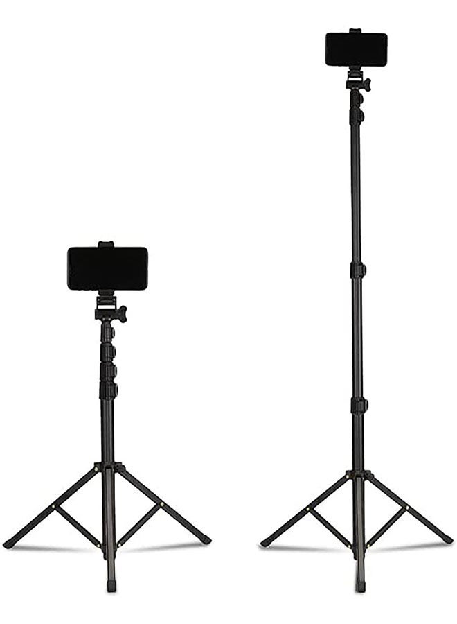 Jmary MT-39 Aluminum Extendable Cell Phone Tripod Stand with Selfie Stick Tripod and Phone Clip - Image 4