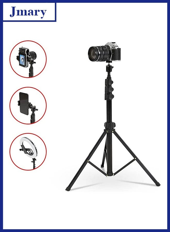 Jmary MT-39 Aluminum Extendable Cell Phone Tripod Stand with Selfie Stick Tripod and Phone Clip - Image 1