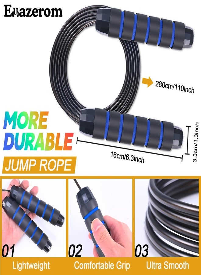 Emazerom Jump Rope for Women Men Kids, Adjustable Skipping Rope with Ball Bearings, Professional Jumping Rope with Foam Handles, Tangle-Free Rapid Speed Jump Ropes for Fitness Workout Boxing Exercise - Image 2