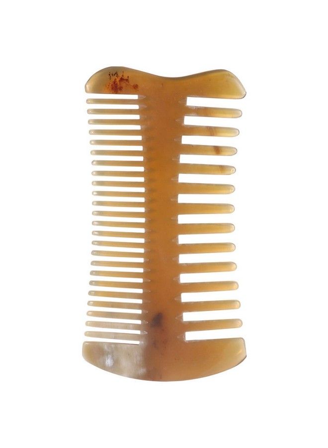 Lurrose Ox Horn Comb Handmade Doublesided Wide Tooth Pocket Horn Comb Antistatic Massage Comb Hair Care Comb For Men Women Adults - Image 1