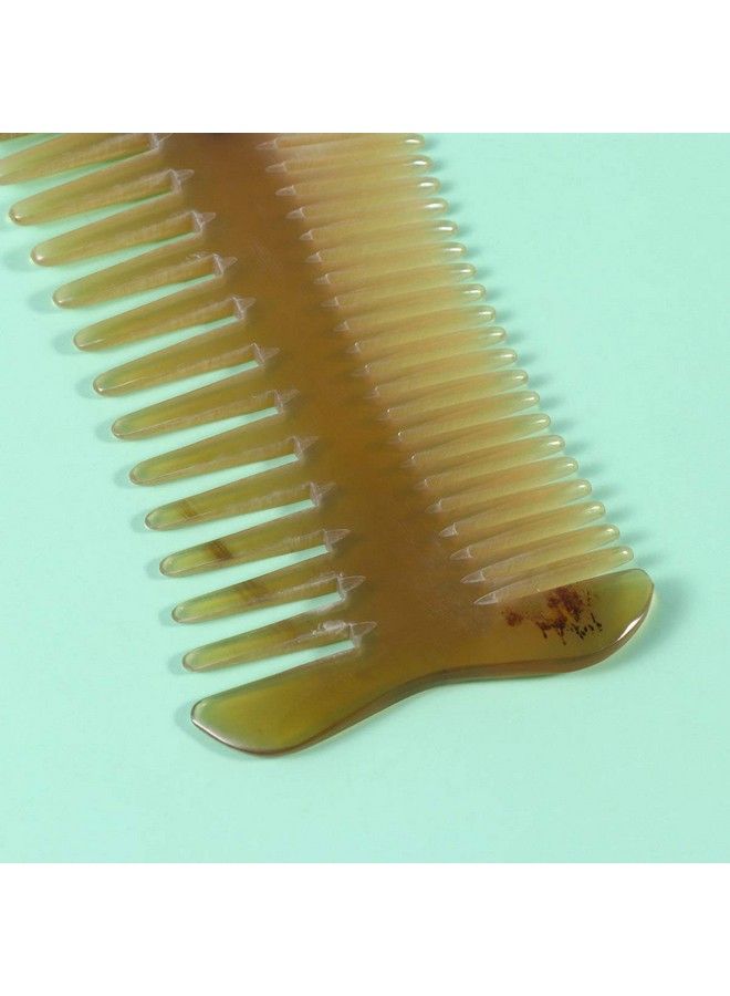 Lurrose Ox Horn Comb Handmade Doublesided Wide Tooth Pocket Horn Comb Antistatic Massage Comb Hair Care Comb For Men Women Adults - Image 5
