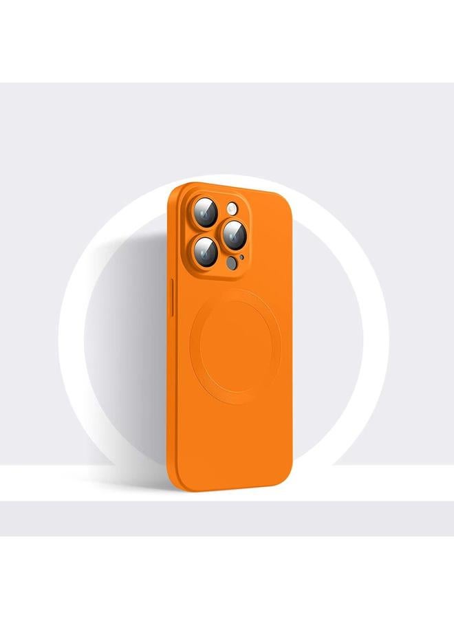 S-TOP Case For iPhone 12 CD Texture MagSafe Liquid Silicone Phone Case - Image 1