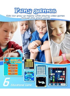 Generic Kids Smart Watch,Multifunction Rechargeable Touch Screen Toddler Watch,Gaming and Music Player Educational Toys, Birthday Gifts for Girls Boys Ages 6-12(Blue)  - Image 2