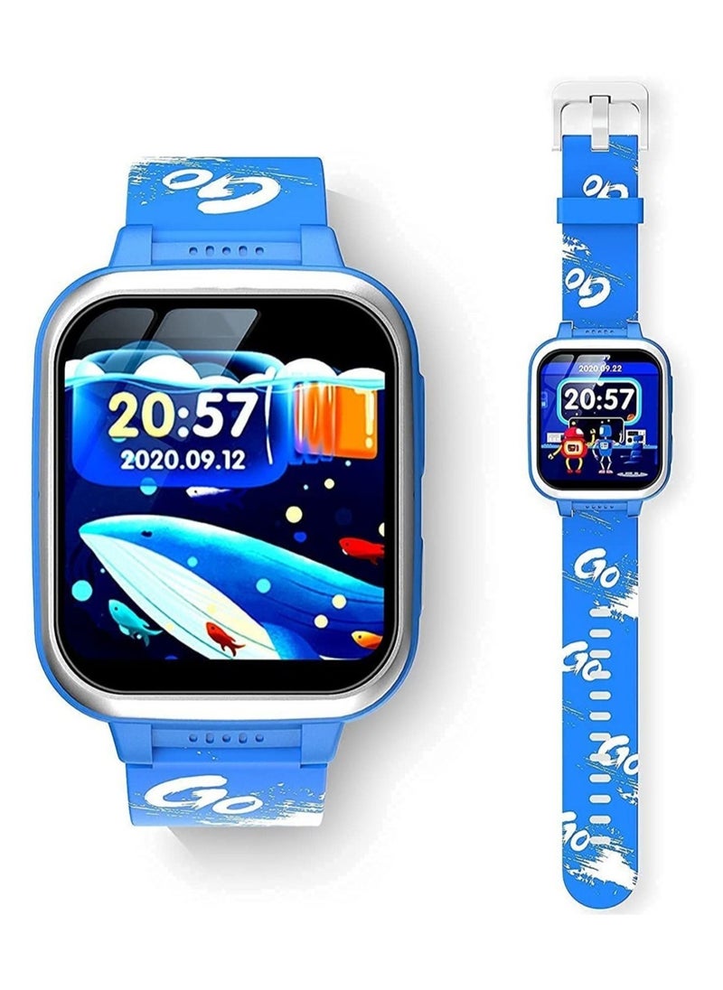 Generic - Kids Smart Watch,Multifunction Rechargeable Touch Screen Toddler Watch,Gaming and Music Player Educational Toys, Birthday Gifts for Girls Boys Ages 6-12(Blue) - Image 1