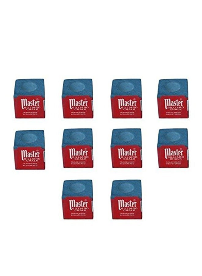 Yalla HomeGym Homegym Master Billiard Pool Cue Chalk Box Of 144 Pieces Blue Cubes Tournament Quality Snooker Or Pool Cue Tips Chalks  - Image 2