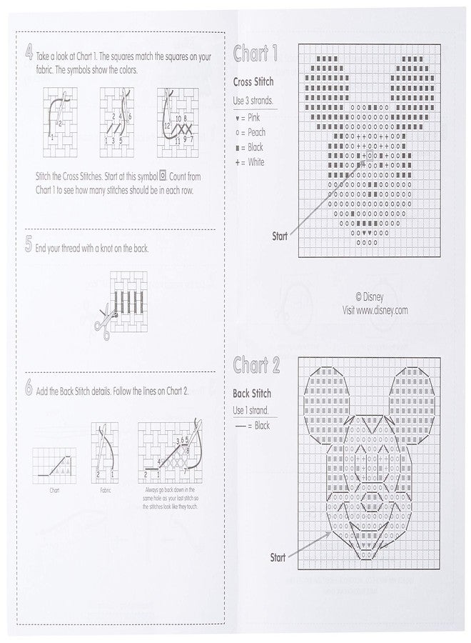 Dimensions Disney Mickey Mouse Counted Cross Stitch Kit for Beginners, 11 Count White Aida, 3''D - Image 3