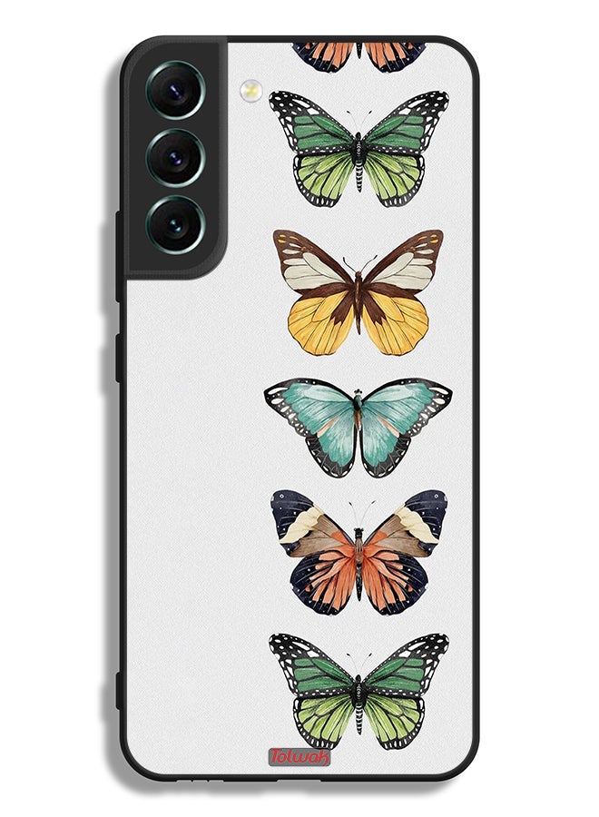 Tolwak Samsung Galaxy S22 5G Protective Case Cover Four Butterflies - Image 3