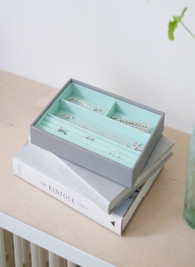 Stackers | Jewelry Box | Classic Dove Gray & Mint Green Ring & Bracelet Stacker by Stackers by LC Designs - Image 2