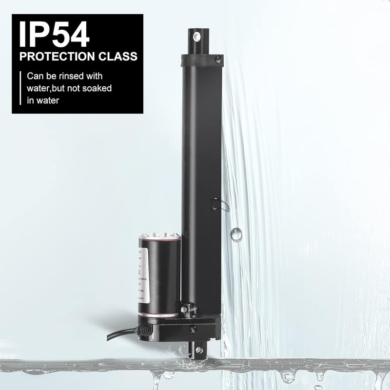 DC HOUSE Linear Actuator 12V 1000N High Speed 10 Inch 10" Motor 14mm/s with Mounting Brackets Blcak - Image 4