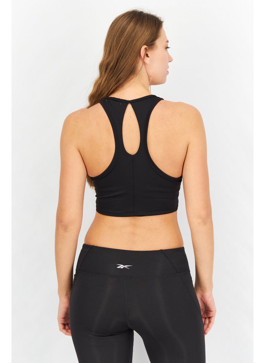 STEVE MADDEN - Women Padded Unlined Sports Bra, Black - Image 1