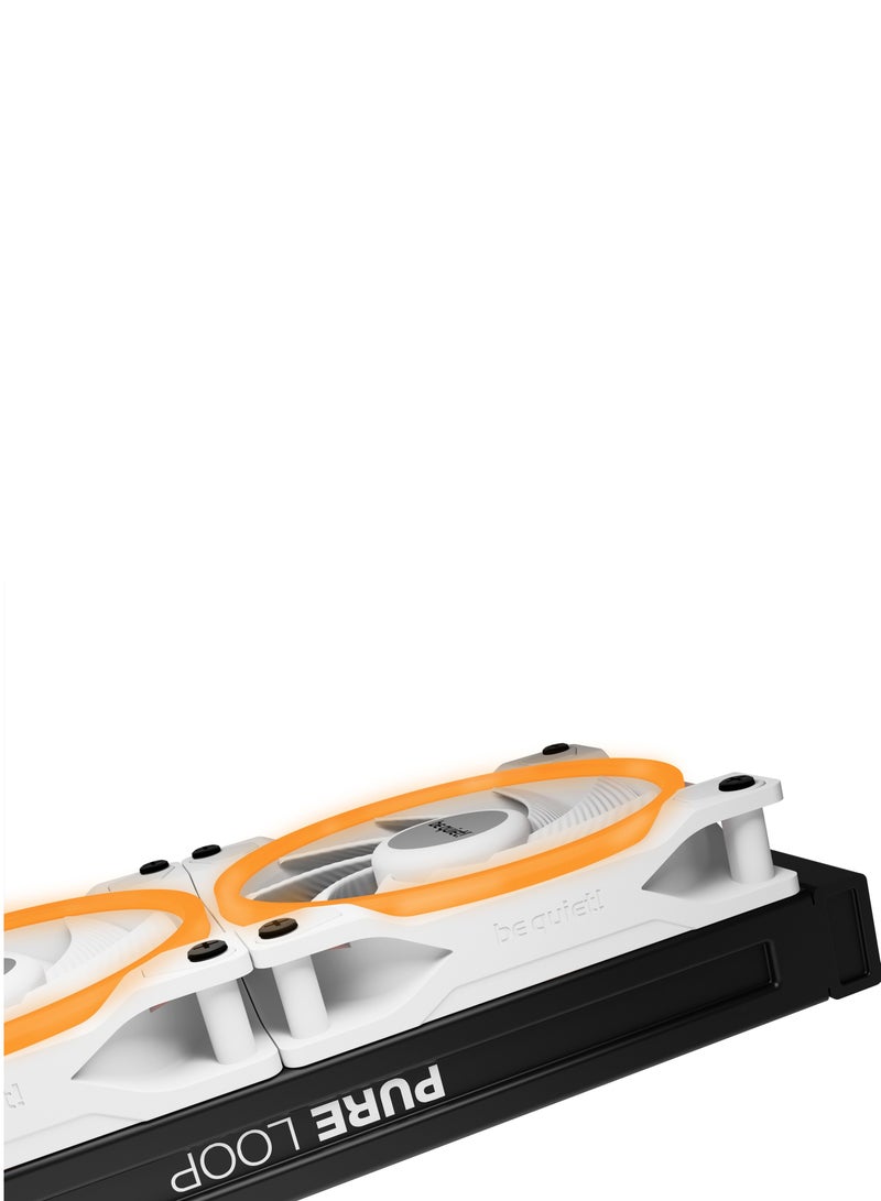 Be Quiet Light Wings 120mm PWM High-Speed White Triple Pack, 2500 RPM, 31 dB(A), 52.3 CFM Airflow, 2.6 mmH₂O Static Pressure, ARGB Dual-Ring Lighting with 18 LEDs, Rifle Bearing, 4-Pin PWM + 5V 3-Pin ARGB, Includes ARGB Hub | BL101 - Image 4