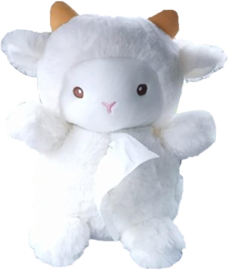 Sheep Cartoon Animal Tissue Box And Paper Organizer Household Decorative Accessory - Image 1