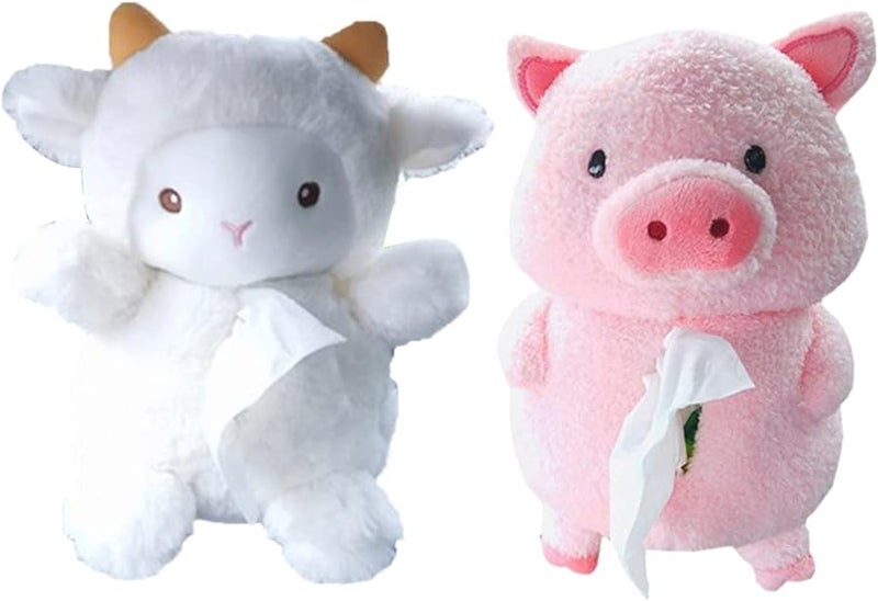 Sheep Cartoon Animal Tissue Box And Paper Organizer Household Decorative Accessory - Image 4