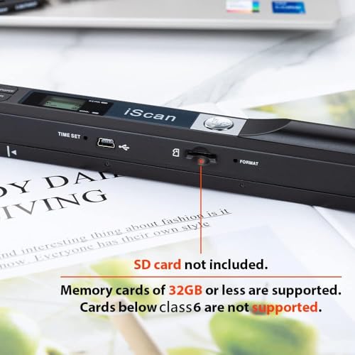 MICROWARE Portable Scanner iSCAN 900 DPI A4 Document Scanner Handheld for Business, Photo, Picture, Receipts, Books, JPG/PDF Format Selection, Support Micro SD (Not Included) - Image 3