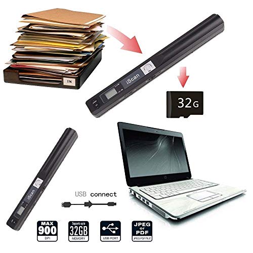 MICROWARE Portable Scanner iSCAN 900 DPI A4 Document Scanner Handheld for Business, Photo, Picture, Receipts, Books, JPG/PDF Format Selection, Support Micro SD (Not Included) - Image 5