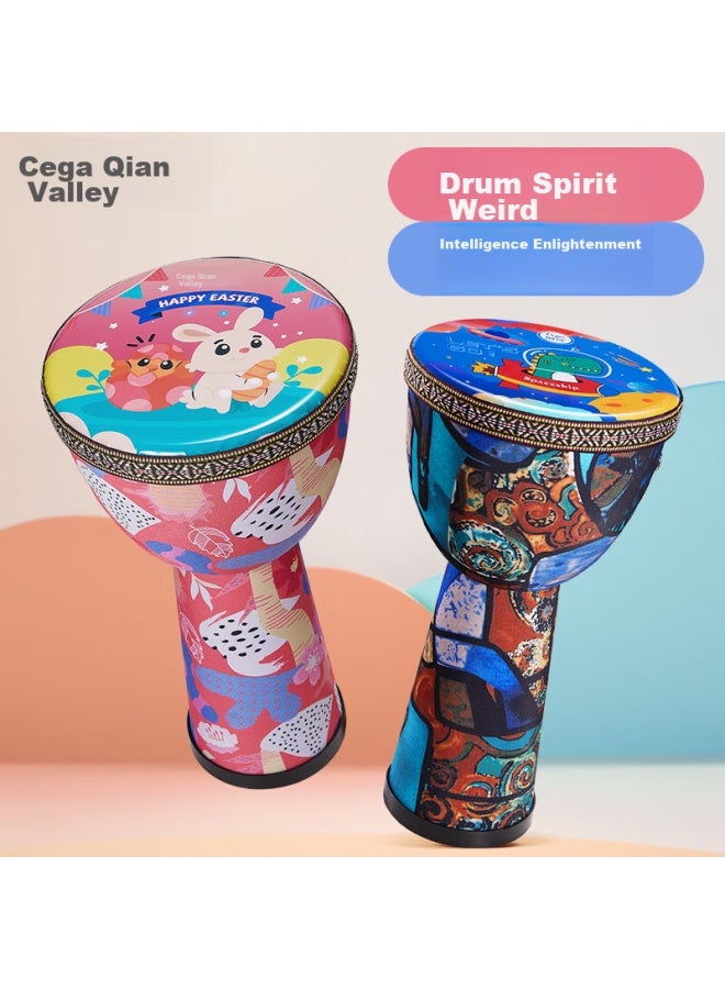 Cega African Drum, Children's Large 8 Lightweight Hand Drum, Kindergarten Student Beginner Percussion Instrument, Children's Holiday Gift - Image 2