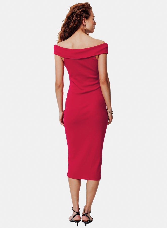 promod Off-The-Shoulder Midi Bodycon Dress - Image 2