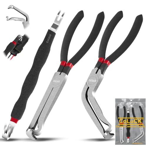 CoLuck 3Pcs Electrical Disconnect Pliers for Cars 37960,37980, 60 Degree,Electrical Connector Separator Tool 13120,Connector Removal Tool,Automotive Electrical Connector Pliers - Image 1