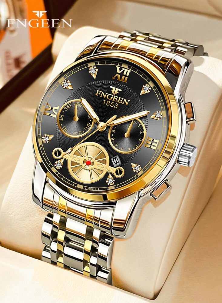 فنجين ساعات رجالية ساعة رجالية من الفولاذ المقاوم للصدأ - Image 1