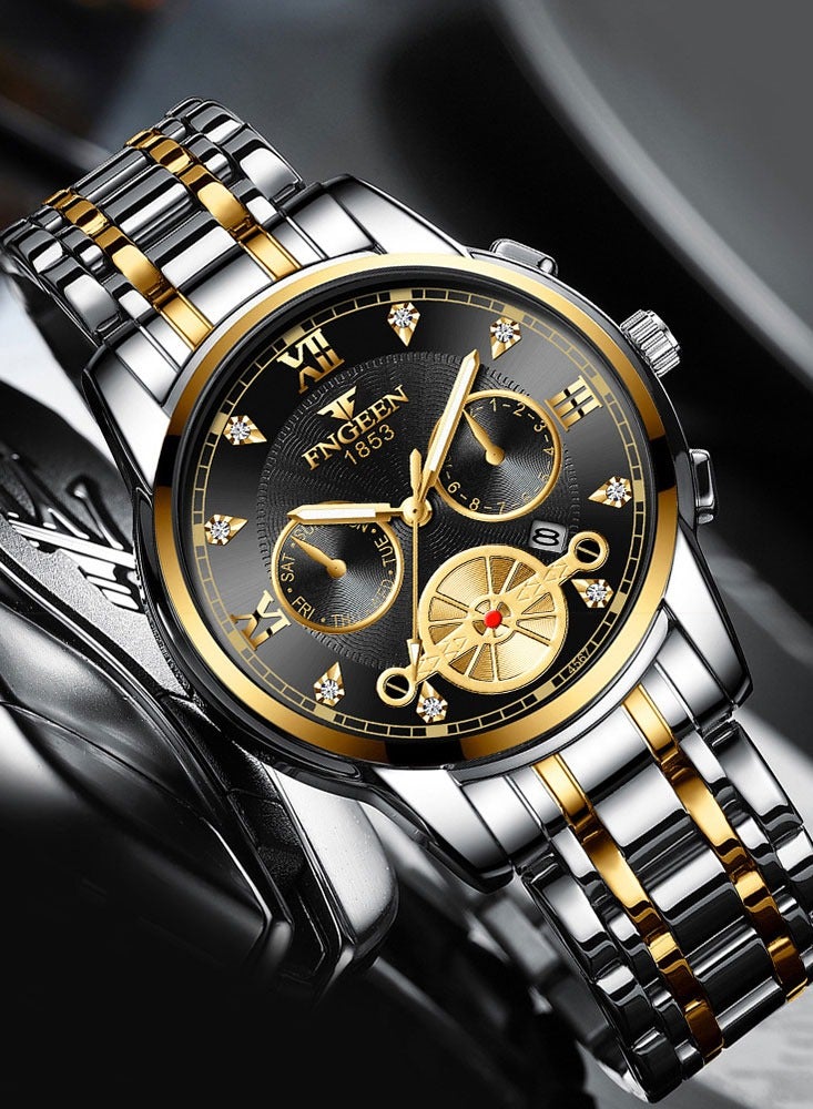 فنجين ساعات رجالية ساعة رجالية من الفولاذ المقاوم للصدأ - Image 4