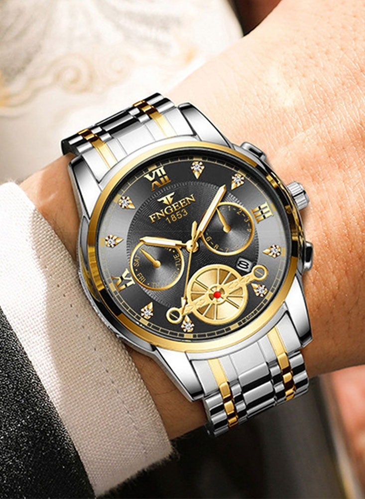 فنجين ساعات رجالية ساعة رجالية من الفولاذ المقاوم للصدأ - Image 5