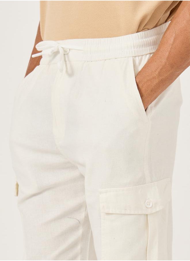 Fort Collins Mid Rise Straight Fit Track Pant with Drawstring by Styli  - Image 3