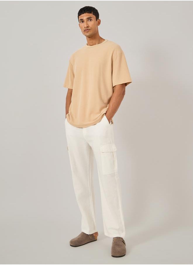 Fort Collins Mid Rise Straight Fit Track Pant with Drawstring by Styli  - Image 2