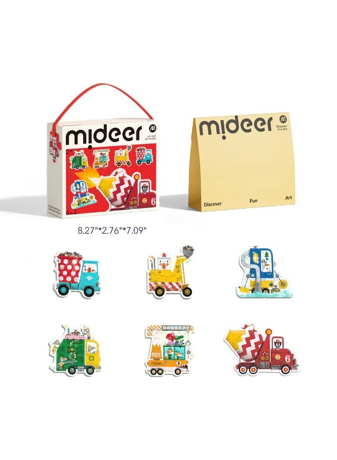 MiDeer لعبة بازل مي دير أول فنان - مركبات البناء للأطفال من عمر 2 سنة فما فوق - Image 1