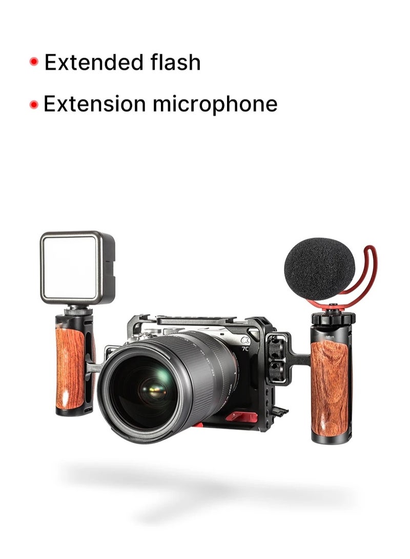 AROAQ Camera Rabbit Cage Universal Wooden Side Handle Multifunctional Carrying Handle Photography Rabbit Cage expansion accessories - Image 5