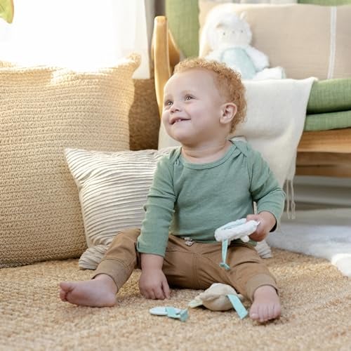 Ingenuity Soothing Essentials Wood Carrier Toy Bar, Montesorri-Inspired, 3 Removable Toys, for Ages 0-12 Months - Image 4