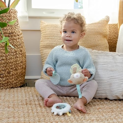 Ingenuity Soothing Essentials Wood Carrier Toy Bar, Montesorri-Inspired, 3 Removable Toys, for Ages 0-12 Months - Image 5
