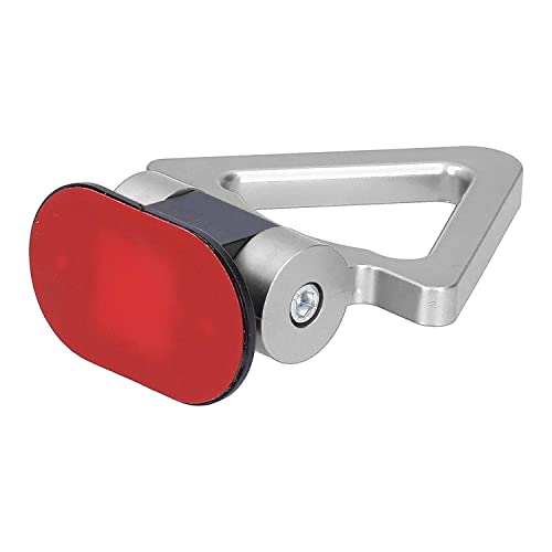 AUTO MT Silver Triangle Car Tow Hook Universal Decorative Racing Style Trailer Sticker Rear Strap Towing Belt Car Bumper (ONLY Decoration) (Silver Triangle Dummy Hook.) - Image 4