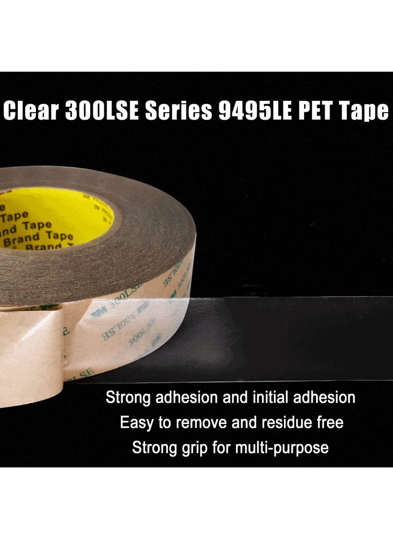 SYOSI - SYOSI Double Side Tape, 0.39in x 180ft Heavy Duty Double Sided Mounting Tape, 300LSE Transparent Double Side Sticky Tape for Picture Hanging Strips, Poster, LED Strips, Art Craft, Scrapbooking - Image 1