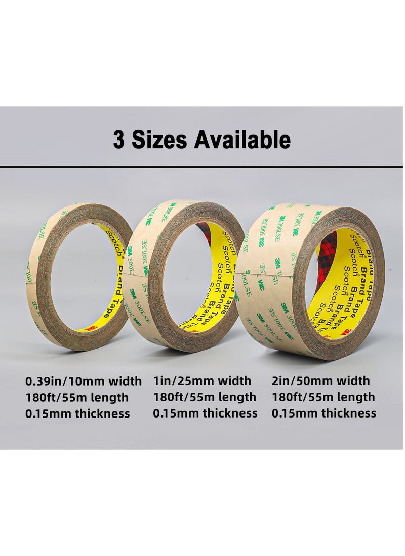 SYOSI - SYOSI Double Side Tape, 0.39in x 180ft Heavy Duty Double Sided Mounting Tape, 300LSE Transparent Double Side Sticky Tape for Picture Hanging Strips, Poster, LED Strips, Art Craft, Scrapbooking - Image 1