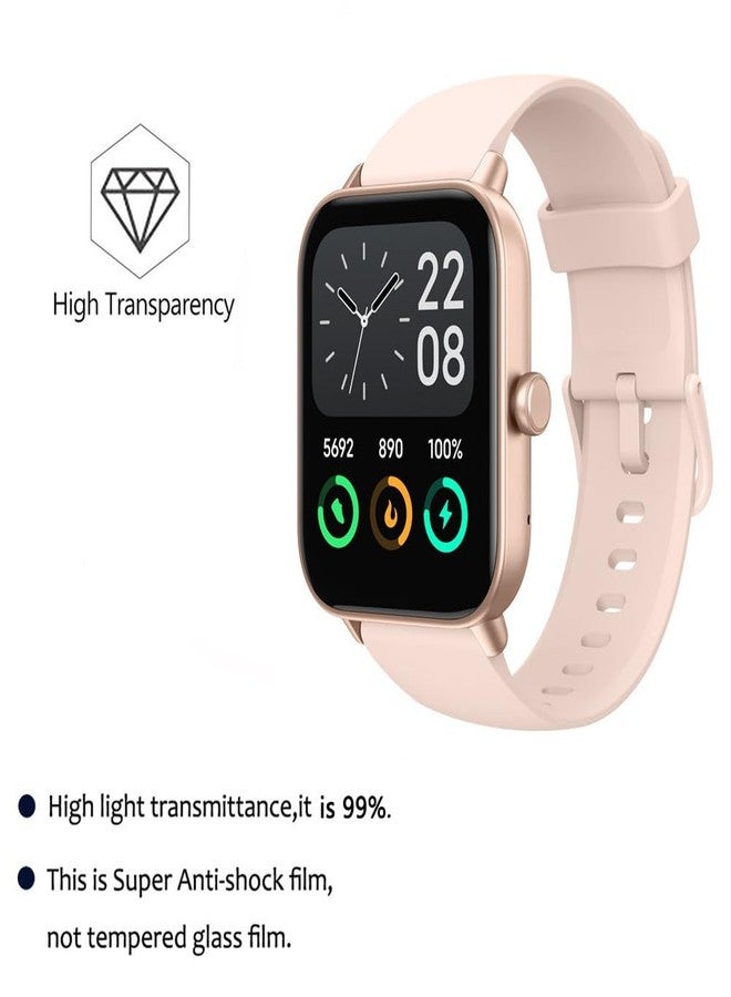 Youniker 6 Pack Compatible with Tensky IDW19 1.8” Smart Watch Screen Protector Film for Hoowel IDW19 1.8 Inch Smartwatch Screen Protectors Foils Screen Cover Crystal Clear HD Anti-Scratch - Image 4