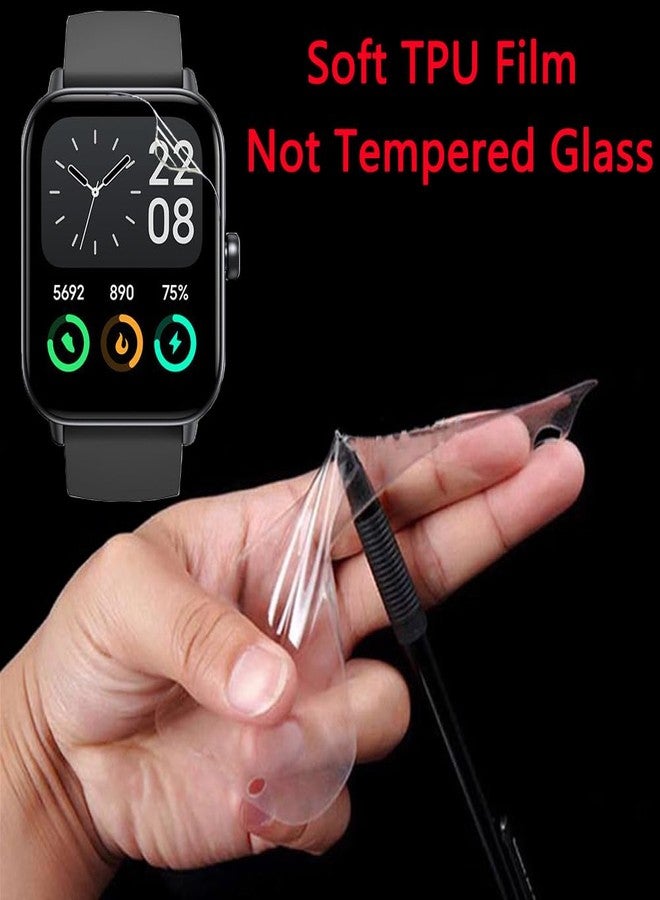 Youniker 6 Pack Compatible with Tensky IDW19 1.8” Smart Watch Screen Protector Film for Hoowel IDW19 1.8 Inch Smartwatch Screen Protectors Foils Screen Cover Crystal Clear HD Anti-Scratch - Image 5