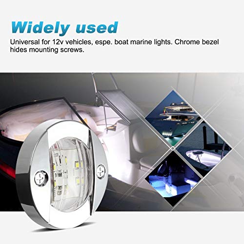Partsam 3" Waterproof Boat Marine White LED Lights, Courtesy Light, Transom Stern Cabin Lighting for Pontoon Kayak Sailboat, Surface Mount 12V (Pack of 2) - Image 2