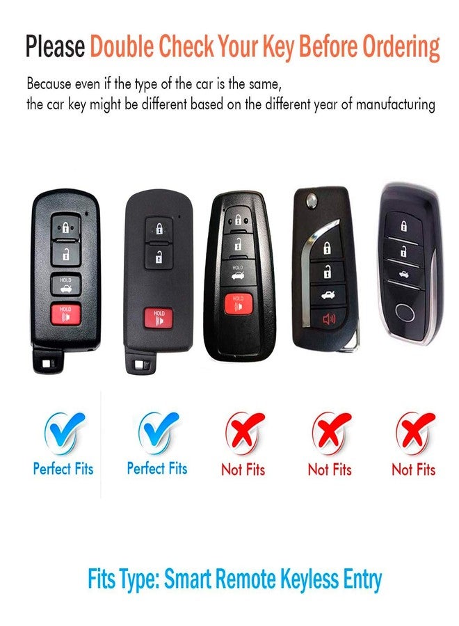 Autophone Compatible with Toyota Key Fob Cover with Keychain,Premium Soft TPU 360 Degree Protection Key Case for Tacoma Sequoia Tundra 4Runner Highlander RAV4 Camry Corolla Smart Key-Black - Image 2