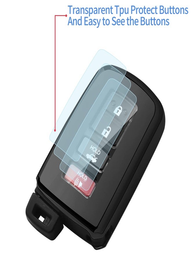 Autophone Compatible with Toyota Key Fob Cover with Keychain,Premium Soft TPU 360 Degree Protection Key Case for Tacoma Sequoia Tundra 4Runner Highlander RAV4 Camry Corolla Smart Key-Black - Image 4