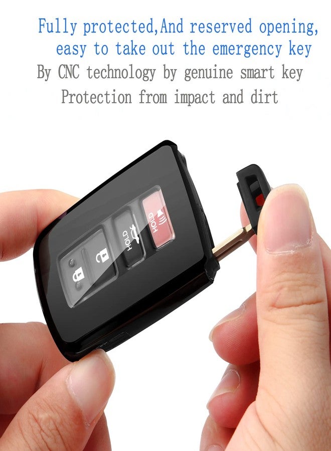 Autophone Compatible with Toyota Key Fob Cover with Keychain,Premium Soft TPU 360 Degree Protection Key Case for Tacoma Sequoia Tundra 4Runner Highlander RAV4 Camry Corolla Smart Key-Black - Image 5