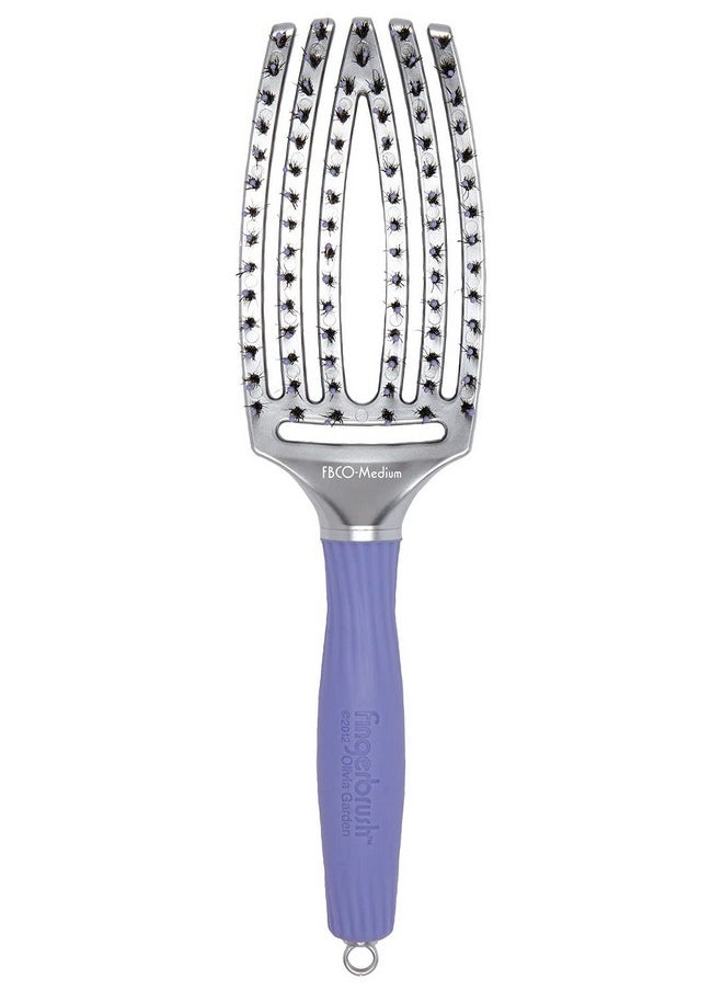 Olivia Garden - Olivia Garden FingerBrush Scalp-Hugging & Vented Combo Paddle Hair Brush (ionic & 100% boar bristles) FBCO-MD (Medium) - Image 1