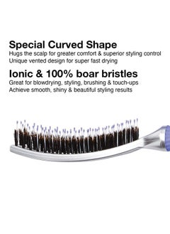 Olivia Garden Olivia Garden FingerBrush Scalp-Hugging & Vented Combo Paddle Hair Brush (ionic & 100% boar bristles) FBCO-MD (Medium)  - Image 3