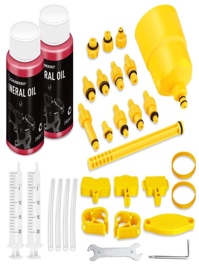 CHUMXINY Brake Bleed Kit for Shimano,TEKTRO, MAGURA Range of Hydraulic Disc Brakes, Including High Performance Mineral Brake Fluid (120ml). - Image 1