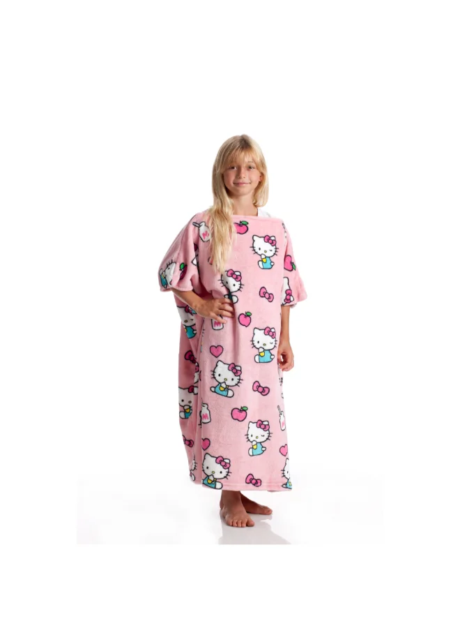 كانغورو Wearable Blanket | Double Sided Wearable Fleece Blanket for Kids,  Soft, Comfy, Warm, Fun, Machine Washable, for Kids and Teenagers size 80x90cm - Momonga Hello Kitty