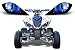AMR Racing غطاء ملصق رسومات عين مصباح ATV من AMR Racing متوافق مع ياماها رابتور 700250350 إكليبس أزرق - Image 2