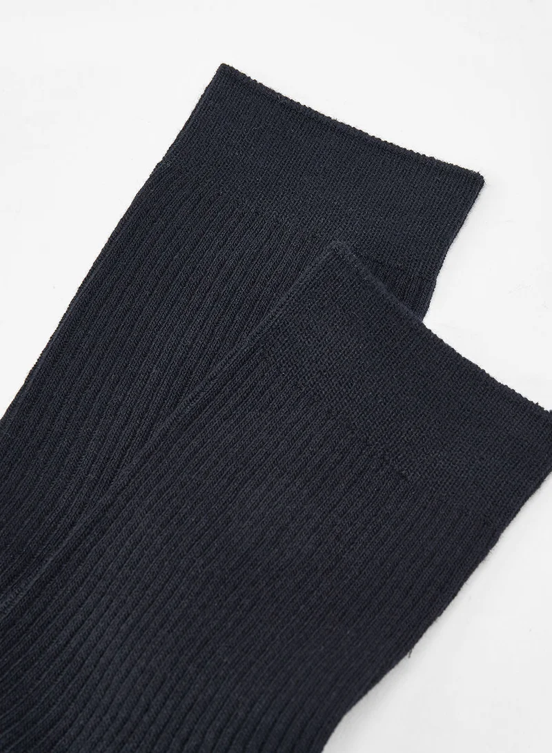 جيوردانو Unisex Long Socks 2‑Pack with Soft Stretch Comfort