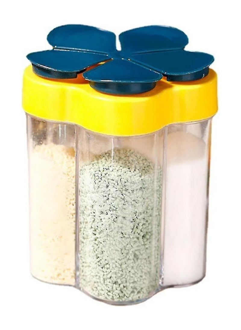 LIMITLESS 5 in 1 Travel Spice Shaker, Compact, Airtight & Convenient for Camping, BBQs, Kitchen, Hiking, Travel and Kitchen, Moisture Proof Spice Containers, Essential for Home use (Blue)  - Image 1