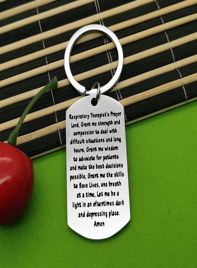 Baipilu Respiratory Therapy Gifts for Men Women Therapist Prayer Keychain Respiratory Tech Keychain Gift for Graduates Birthday Graduation Present Therapist Present - Image 4
